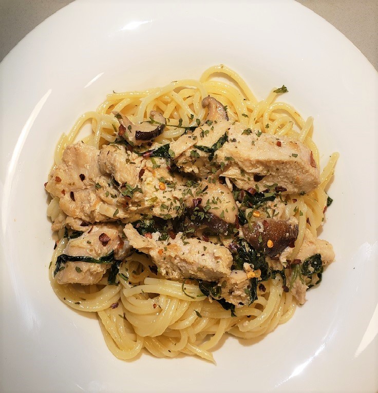 Mushroom and Parsley Chicken Alfredo - A Foodie Goes Cleanish